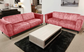 Roze bankstel Wolvega 185cm – A-meubel