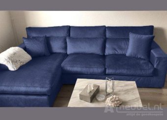 Blauwe bank Oudenbosch Longchair 172cm – A-meubel