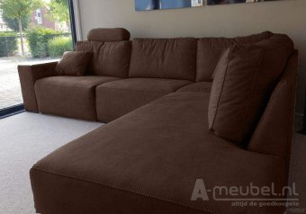 Bruine hoekbank Marle 253cm – A-meubel