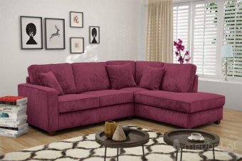 Paarse hoekbank Groningen 231cm – A-meubel