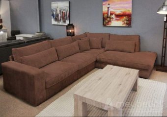 Bruine hoekbank Terheijden 265cm – A-meubel