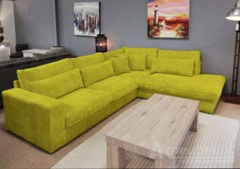 Groene hoekbank Terheijden 265cm – A-meubel