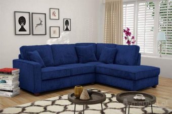 Blauwe hoekbank Groningen 159cm – A-meubel