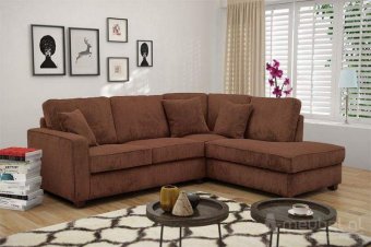 Bruine hoekbank Groningen 231cm – A-meubel