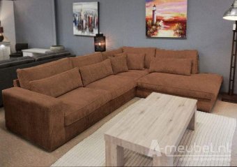 Bruine hoekbank Ijsselstein 270cm – A-meubel