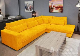Gele hoekbank Ijsselstein 265cm – A-meubel