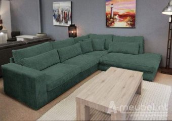 Groene hoekbank Ijsselstein 270cm – A-meubel