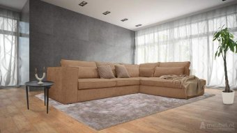 Cognac hoekbank Blaricum 260cm – A-meubel