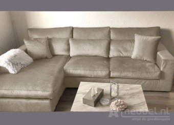 Creme bank Oudenbosch Longchair 265cm – A-meubel