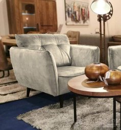 Creme fauteuil Akker 177cm – A-meubel