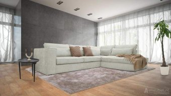 Creme hoekbank Blaricum 260cm – A-meubel