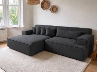 Domburg Loungebank in antraciet – kleurimpressie