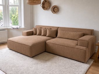 Domburg Loungebank in bruin – kleurimpressie