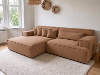Domburg Loungebank in cognac – kleurimpressie