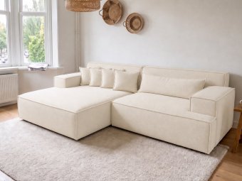 Domburg Loungebank in creme – kleurimpressie