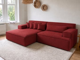 Domburg Loungebank in rood – kleurimpressie