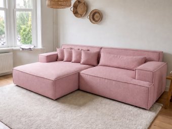 Domburg Loungebank in roze – kleurimpressie