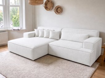 Domburg Loungebank in wit – kleurimpressie