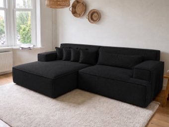 Domburg Loungebank in zwart – kleurimpressie