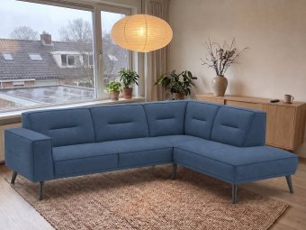 Drenthe Hoekbank in blauw – kleurimpressie