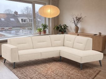 Drenthe Hoekbank in creme – kleurimpressie