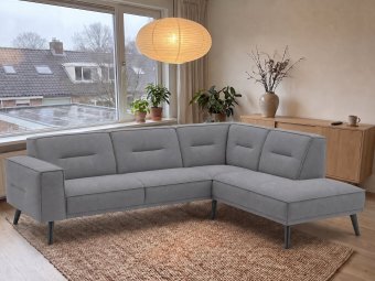 Drenthe Hoekbank in grijs – kleurimpressie