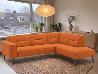 Drenthe Hoekbank in oranje – kleurimpressie