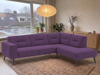 Drenthe Hoekbank in paars – kleurimpressie