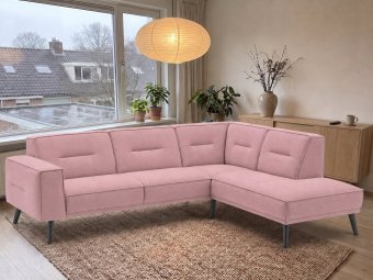 Drenthe Hoekbank in roze – kleurimpressie
