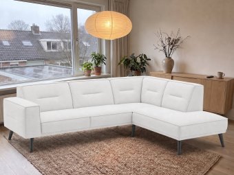 Drenthe Hoekbank in wit – kleurimpressie