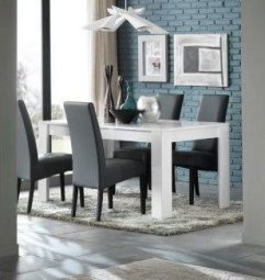 Marknesse Eettafel Wit/Marmer 160cm