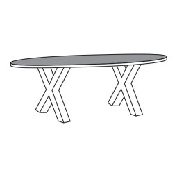 Eettafel TOV-XM Pieterburen 163cm