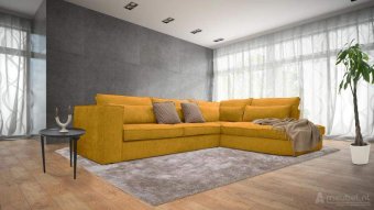 Gele hoekbank Blaricum 260cm – A-meubel