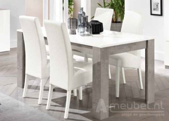 Eettafel Giethoorn Marmer Wit 160cm