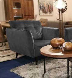 Grijze fauteuil Akker 85cm – A-meubel