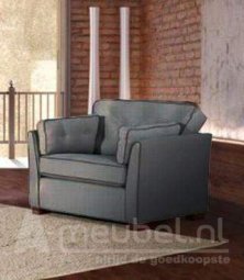 Grijze fauteuil Dordrecht 105cm – A-meubel
