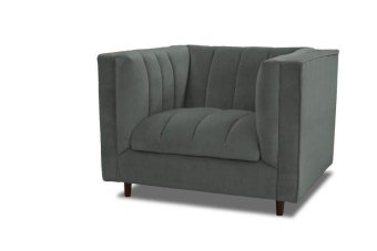 Grijze fauteuil Joure 105cm – A-meubel