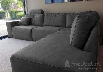 Grijze hoekbank Marle 253cm – A-meubel