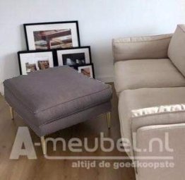 Grijze Alverna Hocker 90cm – A-meubel