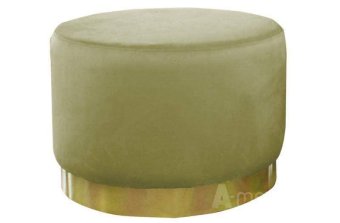 Groene Poef Lexmond 80x47cm met spiegelrand – A-meubel
