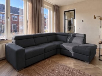 Harderwijk Ottomaan in antraciet – kleurimpressie