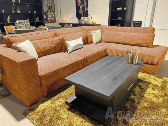 Cognac hoekbank Alphen 290cm – A-meubel