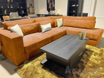 Oranje hoekbank Alphen 200cm – A-meubel