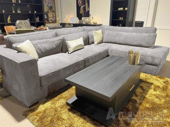 Taupe hoekbank Alphen 382cm – A-meubel