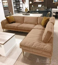 Beige hoekbank Alverna 211cm – A-meubel