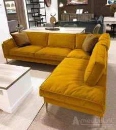 Gele hoekbank Alverna 210cm – A-meubel