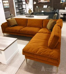 Oranje hoekbank Alverna 210cm – A-meubel