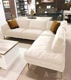 Witte hoekbank Alverna 211cm – A-meubel