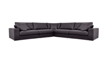 Antraciet hoekbank Amersfoort 294cm – A-meubel