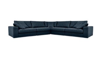 Blauwe hoekbank Amersfoort 294cm – A-meubel